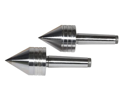 Wood Lathe Carbide Tipped Live Center, 2MT Morse Taper Shank, 8mm Carbide Tip with 60 Degree Point