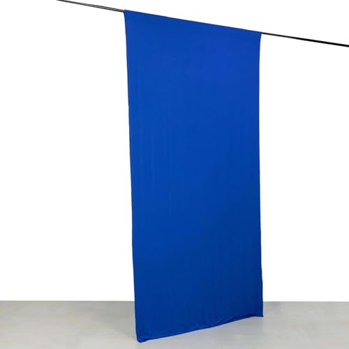Efavormart 5ft x 10ft Royal Blue 4-Way Stretch Spandex Backdrop Curtain, Wrinkle-Free Opaque Stage Panel for Corporate Galas and School Ceremonies - color: Royal Blue, size: 5ftx10ft