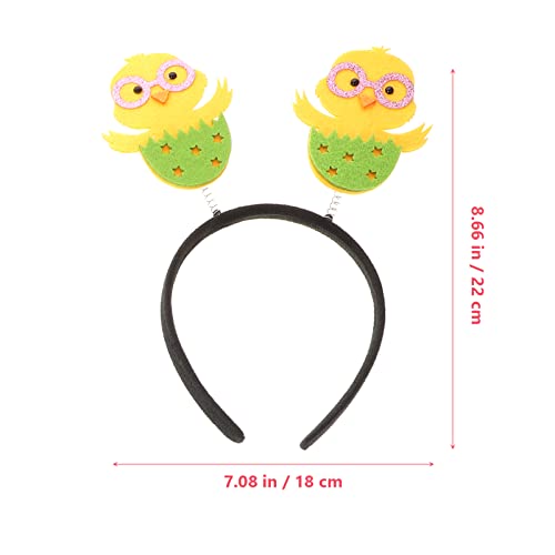 Abaodam 5pcs Happy Easter Headbands Easter Themed Hair Rabbit Chick Carrot Boppers Bunny Headwear Party Hair Accessories for Girls