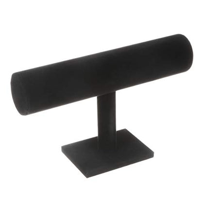 TENINYU Hovering T-Bar Bracelet Necklace Earring Bangle Pendants Anklet Tower Watch Key Jewelry Display Stand Home Organization for Women & Men (Black Velvet) - color: Black Velvet