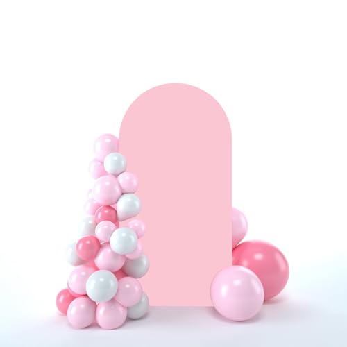 bricia Wedding Arch Backdrop Stand Cover, 5FT Double Sided Stretchy Arch Cover Fitted Wedding Birthday Party Banquet Decoration (Pink 60''Lx25.2''W) - color: Pink, size: 5FT