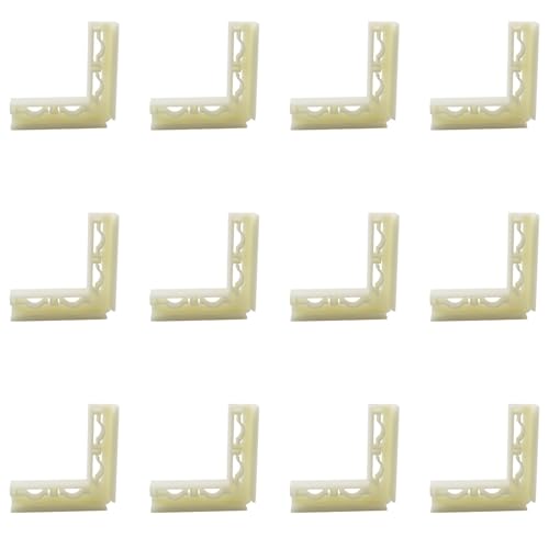 TAODAN 12PCS Plastic Corner Vertical Buckle Photo Background Support Structure 2.5x2.5x0.5inch Photo Props Fixing Clip