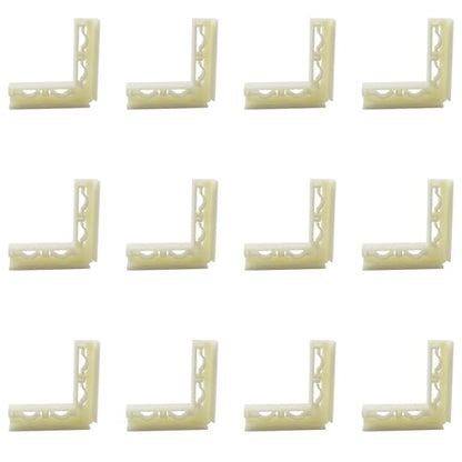 TAODAN 12PCS Plastic Corner Vertical Buckle Photo Background Support Structure 2.5x2.5x0.5inch Photo Props Fixing Clip