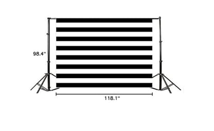 AOFOTO 10x8ft Black and White Striped Photography Backdrop Streak Texture Stripes Background for Photos at Wedding Birthday Party Kid Bride Adult Photo Studio Props Baby Shower Banner Decoration Vinyl - size: 10x8ft