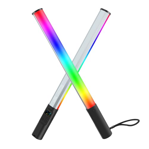 PULUZ 132 LEDs RGB Video Light, Handheld Stick Fill Light with Full Color, USB Rechargeable for YouTube TikTok, Portrait Photography, Party Background - size: 18 inches