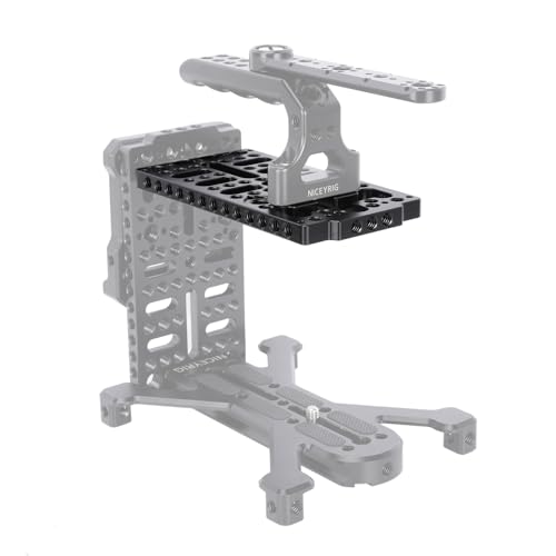NICEYRIG Universal Cheese Plate Cinema Camera Mounting Cheeseplate Applicable for Sony FX3/FX30, BMPCC 6K Pro, URSA Mini, DSLR Cage Rig [Version 3] - 578