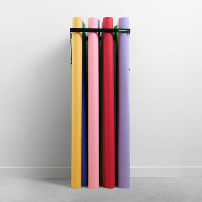 Seamless Paper Backdrop Vertical Storage Rack – Wall Mounted Organizer for Photography Studio – Holds Up to 16 Rolls (Black) - color: BLACK