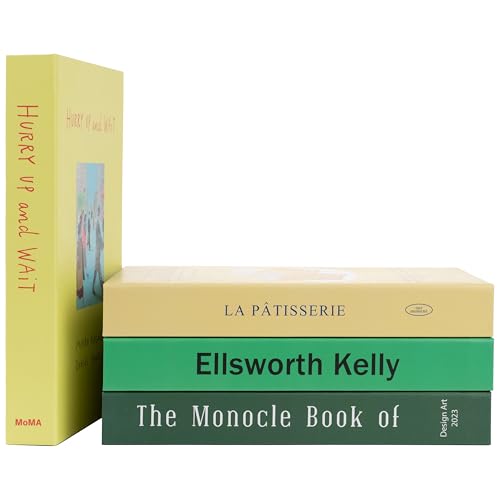 PROBENEX Earthy Sand Faux Decorative Books Set of 4 – Japandi & Scandinavian Neutral Coffee Table Book Stack | Minimalist Taupe Shelf Decor for Modern Living Room, Bedroom, Zen Home Styling - color: Nature_medium