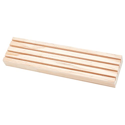 NBEADS Natural Wood Earring Display Stands, 4 Slots Jewelry Earring Display Holder Wood Earring Card Holder Jewelry Organizer Stand Jewelry Retail Display for Selling, 12.2×3" - color: Wooden- L.W.Thi: 12.2x3.03x1.18"