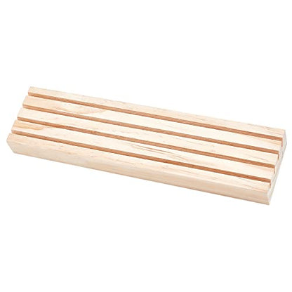 NBEADS Natural Wood Earring Display Stands, 4 Slots Jewelry Earring Display Holder Wood Earring Card Holder Jewelry Organizer Stand Jewelry Retail Display for Selling, 12.2×3" - color: Wooden- L.W.Thi: 12.2x3.03x1.18"