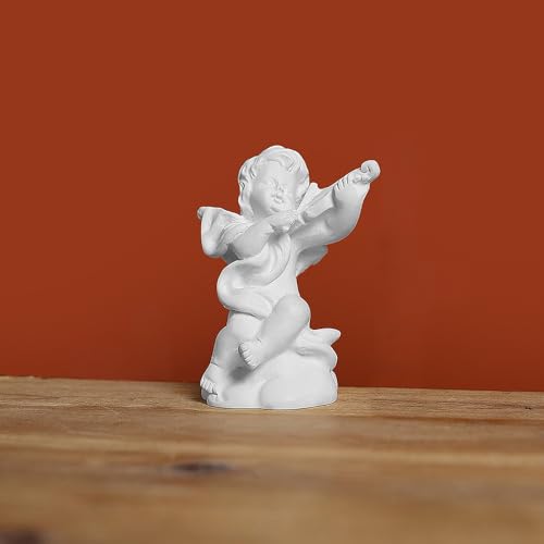 Mini Nordic Resin Roman Column, Greek Sculptural Angel Display, Photo Props, Candle Holder, Sketching Art Teaching Tools (Angel (Violin) - 6.2cm) - color: Angel (Violin) - 6.2cm