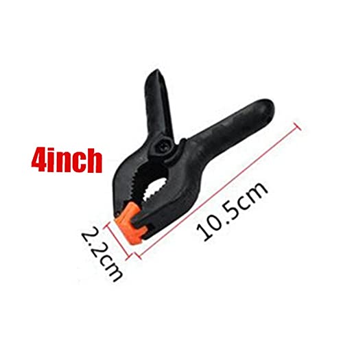 Woodworking Spring Clamps 3/4/6/9Inch Plastic Nylon Carpentry Clip Wood Fixing Tools Photo Studio Background Pipe Clamp(4inch) - size: 4inch