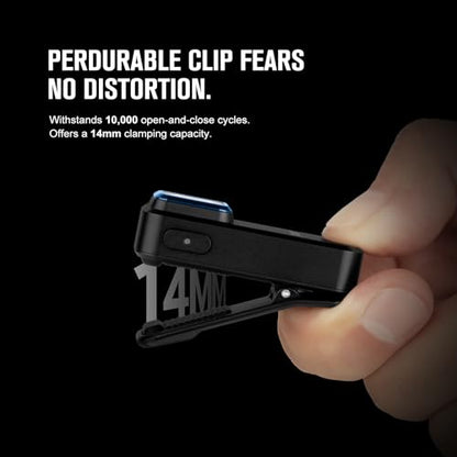OLIGHT Oclip Rechargeable EDC Flashlight 300 Lumens Dual Sources Compact Pocket Clip Light, Convenient USB C Charging, Magnetic Flash Lights for Working, Cycling, Emergency, Signaling Tool(Black) - color: Black