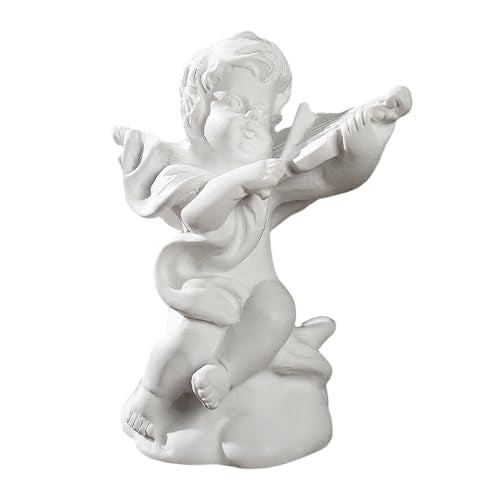 Mini Nordic Resin Roman Column, Greek Sculptural Angel Display, Photo Props, Candle Holder, Sketching Art Teaching Tools (Angel (Violin) - 6.2cm) - color: Angel (Violin) - 6.2cm