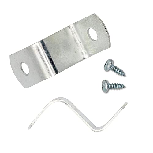 3/4" Depth Flat Offset Mounting Canvas Clips for Picture Framing Pack of 10 Plus #6 X 3/8" Pan-Head Screws Included - color: 10, size: 3/4 Inch