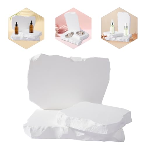 3pcs Irregular Gypsum Backdrops, 12×20 in Flat-Lay Background Props for Product Photo, Matte Fake Wall Texture, Instagram Flatlay Board, Small Still-Life Table Top, Lightweight PVC