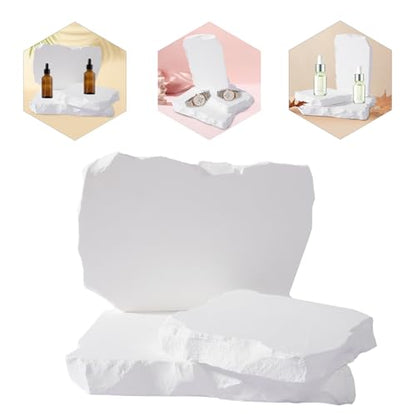 3pcs Irregular Gypsum Backdrops, 12×20 in Flat-Lay Background Props for Product Photo, Matte Fake Wall Texture, Instagram Flatlay Board, Small Still-Life Table Top, Lightweight PVC