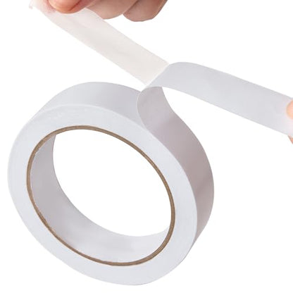 1" 2 Rolls Double Sided Adhesive Sticky Tape for Arts, DIY, Card Making, Crafts, Photography, Scrapbooking, Gift Wrapping, Office School Stationery Supplies, Home Supplies (Width: 25mm) - size: 1 in