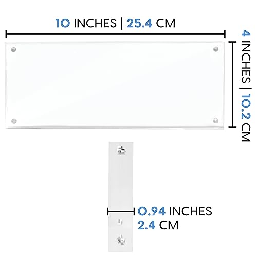 Mammoth DuraClear 4x10 Acrylic Frame - Frameless Panoramic Photo & License Display - Sleek, Modern Design for Elegant Decor - size: 4x10 Frame