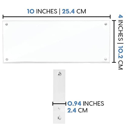 Mammoth DuraClear 4x10 Acrylic Frame - Frameless Panoramic Photo & License Display - Sleek, Modern Design for Elegant Decor - size: 4x10 Frame