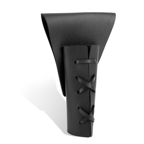 NQEUEPN Dagger Holster, Medieval Style Dagger Belt Leather Sheath Adjustable Sword Frog Holster Thigh Dagger Holder for Costume Cosplay Renaissance Accessories - size: M