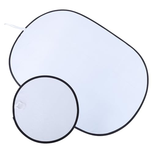 Homoyoyo 2pcs Collapsible Photography Reflectors Light Diffuser Soft Reflective Boards Portable Foldable Photo Studio Lighting for Portrait and Outdoor Use