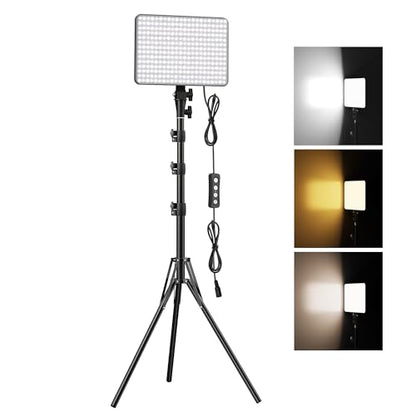 30W Upgraded Photography Lighting Kit, Anautin 1-Pack LED Video Lighting for Video Recording, 3700Lux Studio Lights with Tripod Stand for Photography, Streaming, Gaming, Podcast, Filming, Vlogging - size: 1-Pack, style: 30W Video Light
