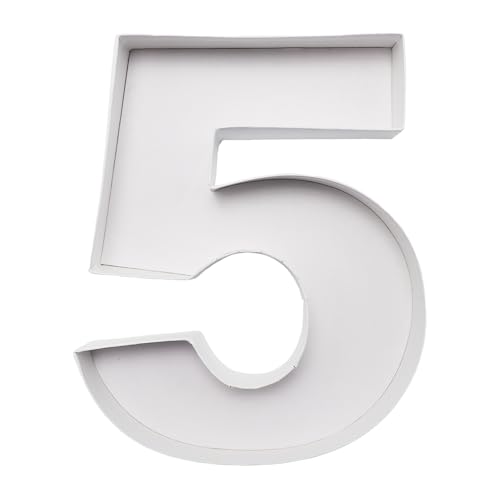 Charcuterie Cardboard Number Fillable Shaped Treat Decorative Box Anniversary Birthday Table Centerpiece (5 Style, 9inch) - size: 9inch, style: 5 Style