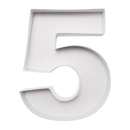 Charcuterie Cardboard Number Fillable Shaped Treat Decorative Box Anniversary Birthday Table Centerpiece (5 Style, 9inch) - size: 9inch, style: 5 Style