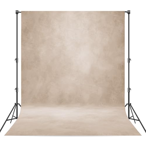 Abstract Professional Photography Backdrop for Portrait Photo Props Booth Background Photoshoot Studio with Polyester Fabric Roller Pocket on Top (6x8ft, Beige,No Stand) - color: Beige, size: 6'x8'