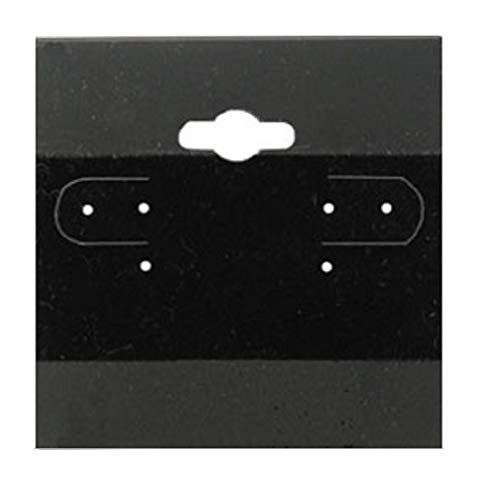 The Display Guys 100-pc Earring Cards for Selling - Jewelry Hanging Earring Display Cards, Earring Holder Cards (Black Flocked Velvet, 1.5 x 1.5) Fit 3 Pairs - color: Black Velvet, size: 1.5" X 1.5"