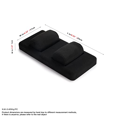 Oirlv Premium Black Microfiber Jewelry Display Tray Jewelry Display Set for Selling Small Jewelry Tray with 2 Pillow Bracelet Display Holder(TT07008) - size: 2 bracelet/bangle tray