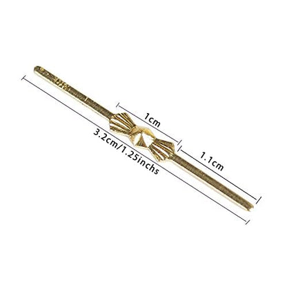 Dong Huang 300pcs Bow Tie Crystal Connectors, Chandelier Connectors Clips Pins, Lamp Part Chlips, Hook for Crystals Replacement, Fastening Parts