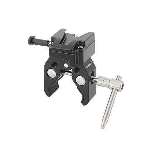 CAMVATE Super Crab Clamp + Universal V-Lock Mount Quick Release Adapter for DSLR Camera Battery - 2596