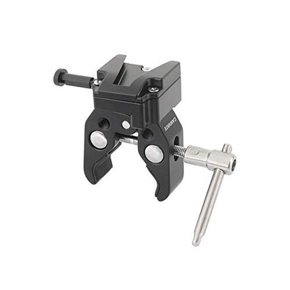 CAMVATE Super Crab Clamp + Universal V-Lock Mount Quick Release Adapter for DSLR Camera Battery - 2596