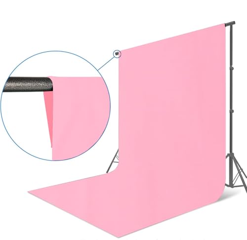 6x8 Ft Pink Screen Backdrop Background for Photography, Polyester Photo Backdrop for Photoshoot, Party, Video and Television Photography Backdrops Light Pink Backdrop