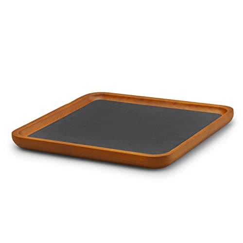 Oirlv Solid Wood Jewelry Tray Jewelry Display Holder Showcase Jewelry Display Organizer (Large, Grey) - color: Grey, size: 13.78"x 9.45"x 0.59"