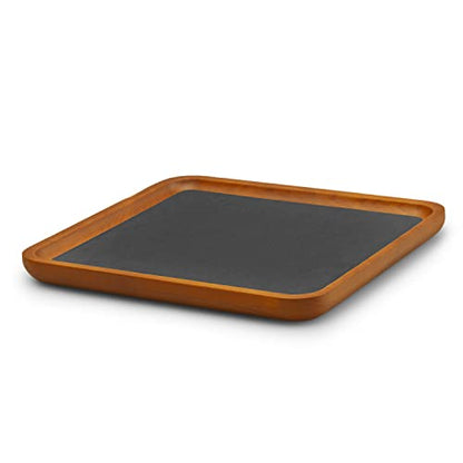 Oirlv Solid Wood Jewelry Tray Jewelry Display Holder Showcase Jewelry Display Organizer (Large, Grey) - color: Grey, size: 13.78"x 9.45"x 0.59"