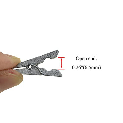 HAHIYO Silver Wooden Clothes Pins Clothespins Mini Do NOT Fall Apart 1 inches Length 80 Pack Sturdy Strong Springs No Rust No Discoloration for Laundry Bathroom DIY Craft Photos Food Opened Bags - size: Silver 1 inches 80 Pack