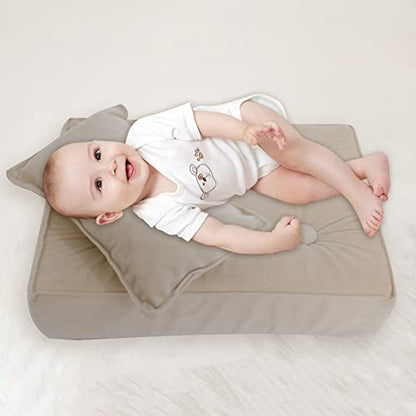 Newborn Photography Prop Baby Bed Mattress, Newborn Baby Mini Matress with Posing Pillow - color: Green