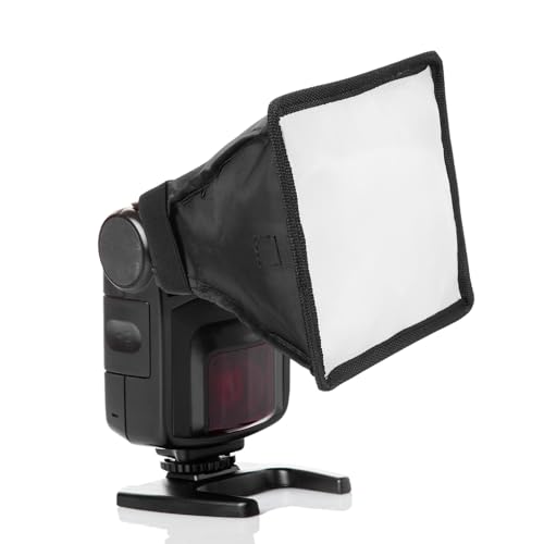 PATIKIL 6" x 6.7" Flash Diffuser Light SoftBox, Universal Collapsible Flash Diffuser with Storage Pouch for SB-5000 SB-700 SB-300 SB-900 SB-910 SB-600 SB-4, Black - size: 6" x 6.7"
