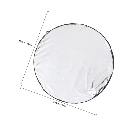 PRETYZOOM 60cm 5-in-1 Photography Light Reflector Folding Reflective Board with Soft Diffuser for Outdoor and Studio Photo Lighting Equipment