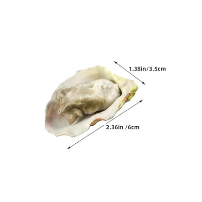 Toyvian 4pcs Artificial Oysters, Fake Shellfish Seafood Model Scallop Food Photography Prop Food Sample Display for Home Kitchen Party Decoration B