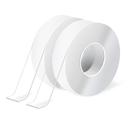 Art3d Nano Double-Sided Adhesive Tape, Multipurpose Tape for Carpet Mats/Paste Items/Photos Frames/Craft Wall Mounting - size: 1/24" x 1" x 10'