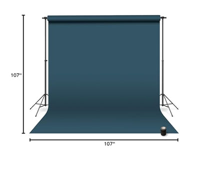 Denny Manufacturing - Seamless Paper Backdrop for Photography, Blue Seamless Paper Roll - Cobalt Blue(107 in x 36 ft) Includes Free Roll Black Gaffer Tape (2 in x 13 ft) - color: Cobalt Blue, size: 107 in x 36 ft