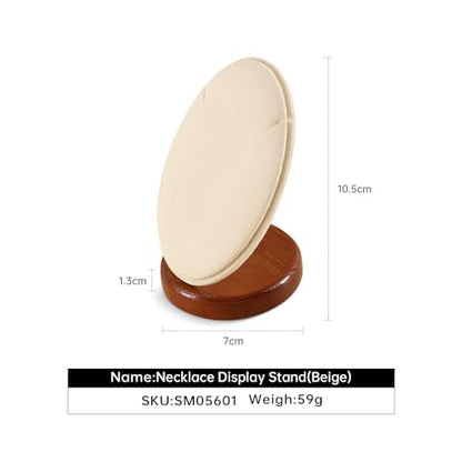 Necklace Holder, Jewelry Stand,Wooden Earring Organizer,Premium Necklace Display,Luxury Earring Display,Beige Small Jewelry Organizer Stand - color: 05-Beige Necklace Stand