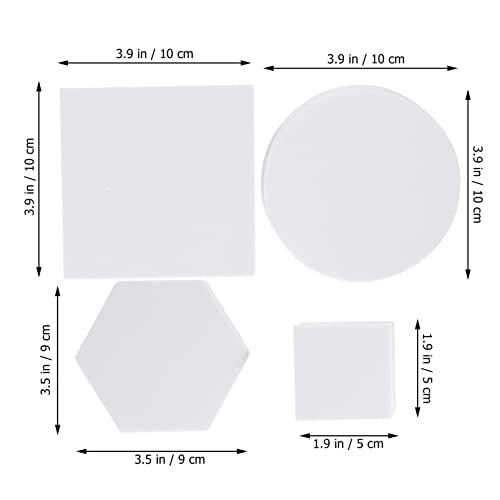 PRETYZOOM Geometric Cube Photo Props Set 4 Pieces Foam Photography Background Props for Jewelry Cosmetics Small Product Display 1.96In Cubes