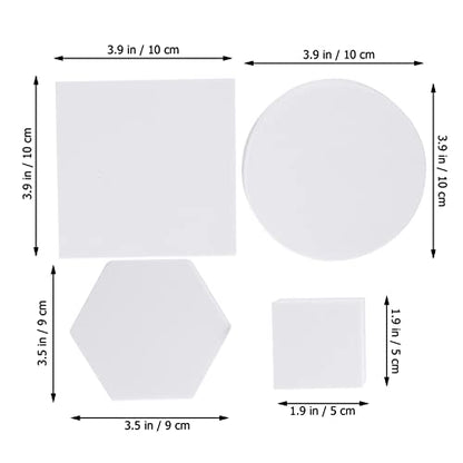 PRETYZOOM Geometric Cube Photo Props Set 4 Pieces Foam Photography Background Props for Jewelry Cosmetics Small Product Display 1.96In Cubes