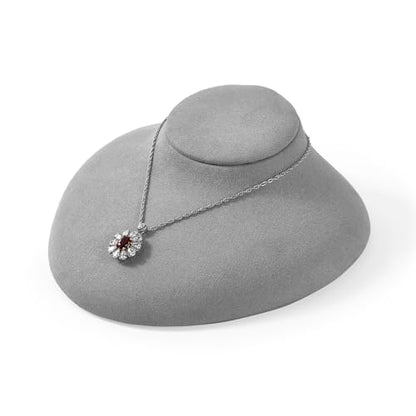 Oirlv Luxury Microfiber Jewelry Bust Necklace Display Bust - color: Grey