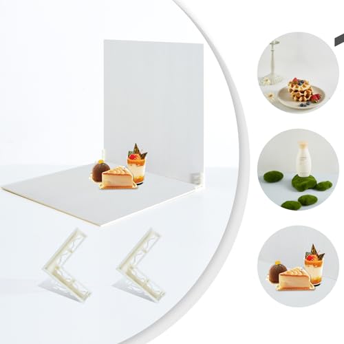 2 PCS Boards Photo Backdrop for Flat Lay, Food Photography Background 24x24 Inch, BEIYANG (Black Walnut+Dark Gray) - color: Black Walnut + Dark Gray 24x24